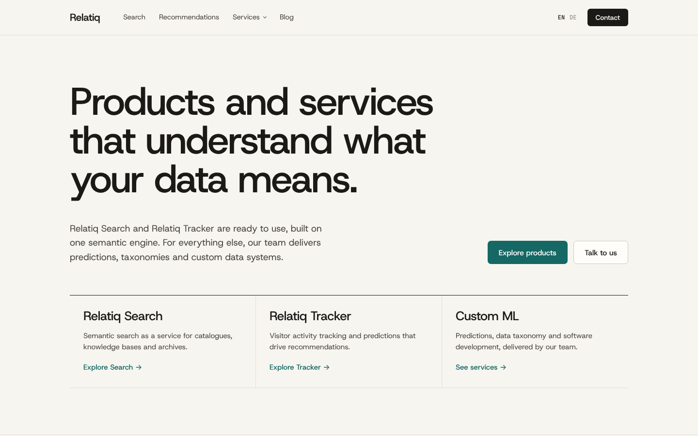 Relatiq product screenshot